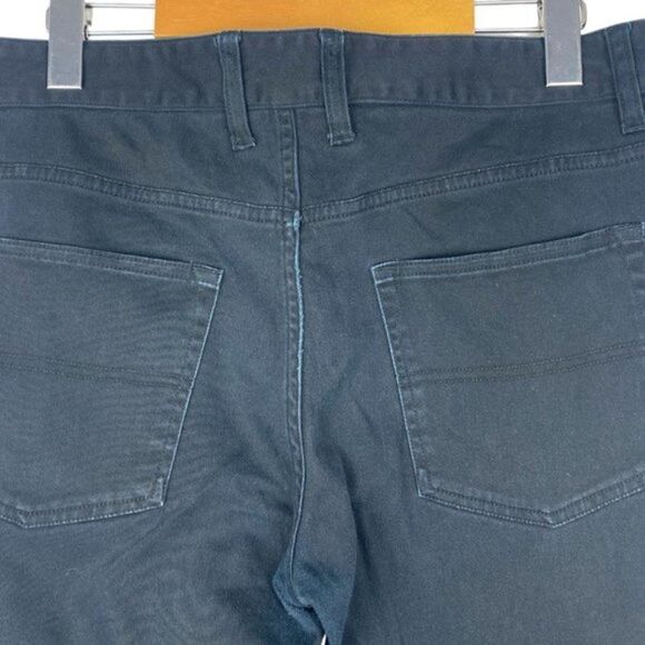 Frank & Oak Men's Black Lincoln Modern Slim Fit Twill Trousers US 32 X 34 - Picture 4 of 8